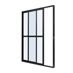 Porta de Aluminio Balcão 210x160cm 2 Folhas com Vidro Liso e Batente 7,9cm Cristal Ultra Ramassol - 2