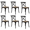 Ver imagem 4 de Kit 6 Cadeiras Katrina Preta Assento Corano Bege Aço New Green - Bege