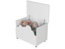 Ver imagem 5 de Baú Infantil Organizador de Brinquedos Nuvem Branco
