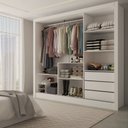 Ver imagem 2 de Guarda-roupa Casal Sophia 3 Portas 3 Gavetas com Espelho - Pm