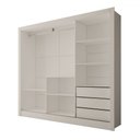 Ver imagem 4 de Guarda-roupa Casal Sophia 3 Portas 3 Gavetas com Espelho - Pm