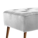 Ver imagem 3 de Banco estofado Rubi 1,20m Suede Rosa Bebe - Inova Decor Inova Decorações