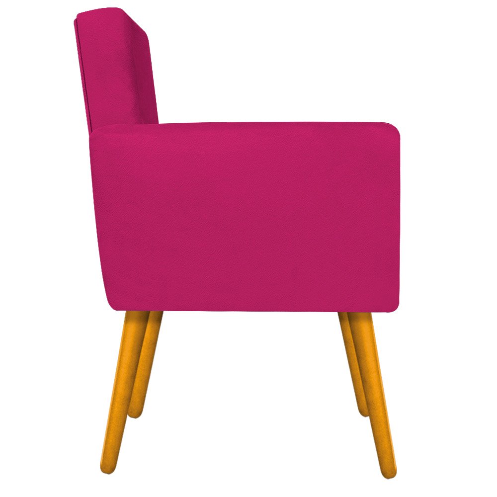 Kit 2 Poltronas Beatriz Pés Palitos Mel Suede - Adj Decor - Pink - 4