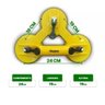 Kit 2 Ventosas Tripla Abs 11,8cm para Vidro, Mármore e Pisos 120kg Titanium - 4