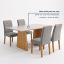 Ver mais imagens de Conjunto Sala de Jantar 4 Lugares Retangular Tampo MDF 120x80cm Mesa Lyra e Cadeiras Carol