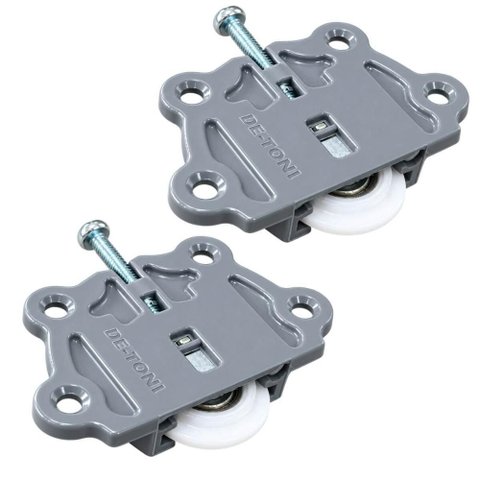 Kit 2 Roldanas para Portas de Correr 40kg Nylon Closets Guar