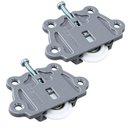 Ver imagem 1 de Kit 2 Roldanas para Portas de Correr 40kg Nylon Closets Guar