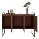 Ver imagem 2 de Buffet Aparador Affara Industrial 3 Portas MDP 120cm Amadeirado Casah