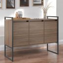 Ver imagem 3 de Buffet Aparador Affara Industrial 3 Portas MDP 120cm Amadeirado Casah