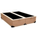Ver imagem 4 de Cama Box Baú King Bipartido Sintético Mega Cama Bege 192x203x45cm