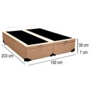Ver imagem 2 de Cama Box Baú King Bipartido Sintético Mega Cama Bege 192x203x45cm