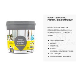 Rejunte Porcelanato Box Pisos Saunas 2Kg Quartzolit Onix - 4