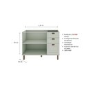 Ver imagem 3 de Balcão Para Cozinha 2 Portas 3 Gavetas Provençais sem Tampo Iluminata 