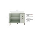 Ver imagem 4 de Balcão Para Cozinha 2 Portas 3 Gavetas Provençais sem Tampo Iluminata 