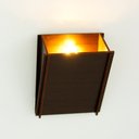 Ver imagem 2 de Arandela Luminária Decorativa Vazado Aletado Madeira Quadrada 10x13cm Soq G9 Cor:café