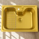 Ver imagem 3 de Cuba Cozinha Gourmet Única Aço Inox Dourado Escovado com Acessórios