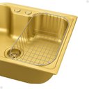 Ver imagem 2 de Cuba Cozinha Gourmet Única Aço Inox Dourado Escovado com Acessórios