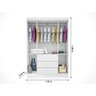 Quarto Infantil Bebê Ane Cômoda E Guarda Roupa Branco - Phoenix Baby - 4