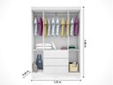 Ver imagem 4 de Quarto Infantil Bebê Ane Cômoda E Guarda Roupa Branco - Phoenix Baby