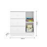 Quarto Infantil Bebê Ane Cômoda E Guarda Roupa Branco - Phoenix Baby - 3