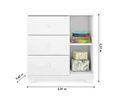Ver imagem 3 de Quarto Infantil Bebê Ane Cômoda E Guarda Roupa Branco - Phoenix Baby