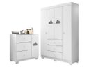 Ver imagem 1 de Quarto Infantil Bebê Ane Cômoda E Guarda Roupa Branco - Phoenix Baby