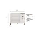 Ver imagem 3 de Balcão Para Cozinha 2 Portas 3 Gavetas Provençal sem Tampo Iluminata 