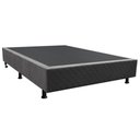 Ver imagem 1 de Base Box para Cama Casal 138x188cm Liz S05 Suede Bordado Cinza - Mpozenato