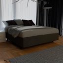 Ver imagem 2 de Base Box para Cama Casal 138x188cm Liz S05 Suede Bordado Cinza - Mpozenato