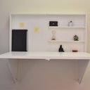 Ver imagem 5 de Mesa Home Office Escrivaninha Retrátil Branco