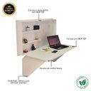 Ver imagem 3 de Mesa Home Office Escrivaninha Retrátil Branco