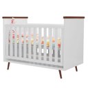Ver imagem 4 de Quarto Infantil Meli MDF Infantil Guarda-Roupa Roupeiro + Berço + Cômoda Branco