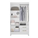 Ver imagem 5 de Guarda Roupa Casal Roupeiro Quarto Chile 4 Portas Branco Acetinado - Moval