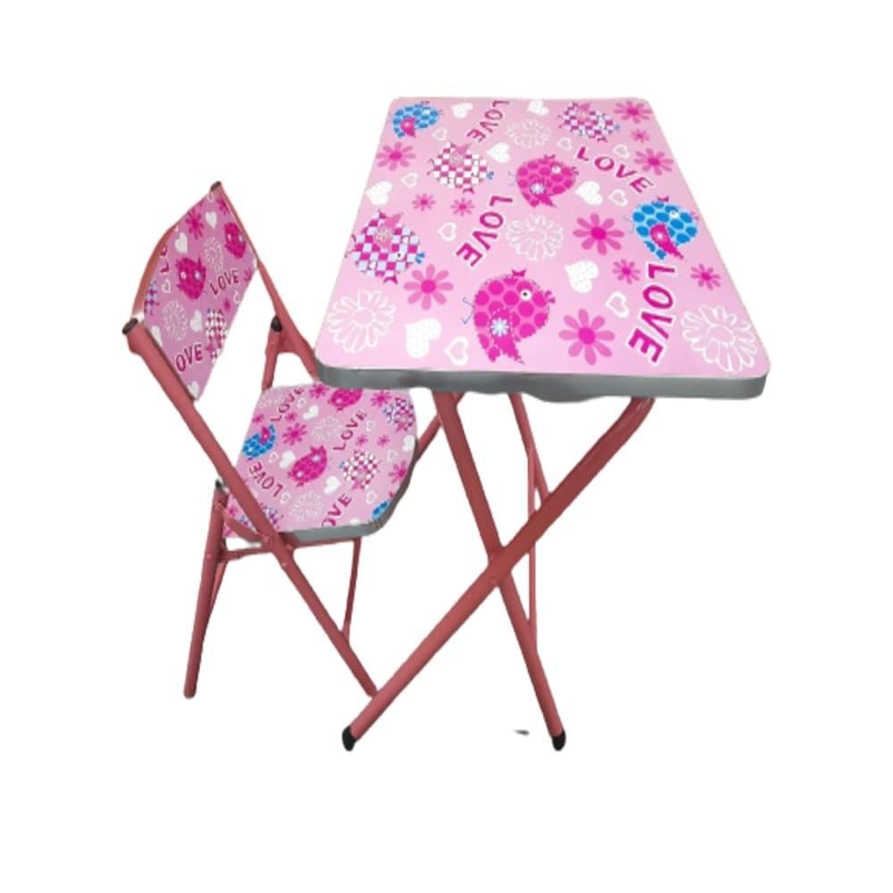 mesa-mesinha-infantil-crianca-com-1-cadeira-dobravel-para-bricar