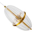 Ver imagem 1 de Lustre Pendente Nordecor Miza Oli 2955 Ouro Brilho Led Bivolt