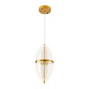 Ver imagem 2 de Lustre Pendente Nordecor Miza Oli 2955 Ouro Brilho Led Bivolt