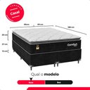 Ver imagem 4 de Cama Box Casal Bipartido + Colchão Comfort Class Pillow Top Preto/suede Preto