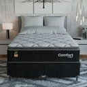 Ver imagem 6 de Cama Box Casal Bipartido + Colchão Comfort Class Pillow Top Preto/suede Preto