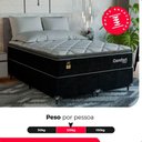 Ver imagem 5 de Cama Box Casal Bipartido + Colchão Comfort Class Pillow Top Preto/suede Preto