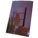Ver imagem 2 de Conjunto 4x2 Linha Marrom Sleek Alto brilho MarGirius 4x2" 3 Interruptores Simples