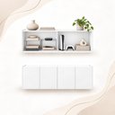 Ver imagem 5 de Rack para TV até 75 Polegadas com 8 Portas Suspenso 247cm Multimóveis MP1911 Branco