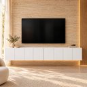Ver imagem 7 de Rack para TV até 75 Polegadas com 8 Portas Suspenso 247cm Multimóveis MP1911 Branco
