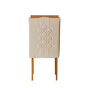 Ver imagem 7 de Kit 2 Cadeiras Estofadas de Jantar Tulipa - Mdf em Veludo Pés em Madeira - Vintage Decor - Bege