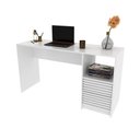 Ver imagem 5 de Escrivaninha Mesa Escritório Home Office 135,8x45x74,5cm 2 Gavetas Me4174 Branco Tecnomobili