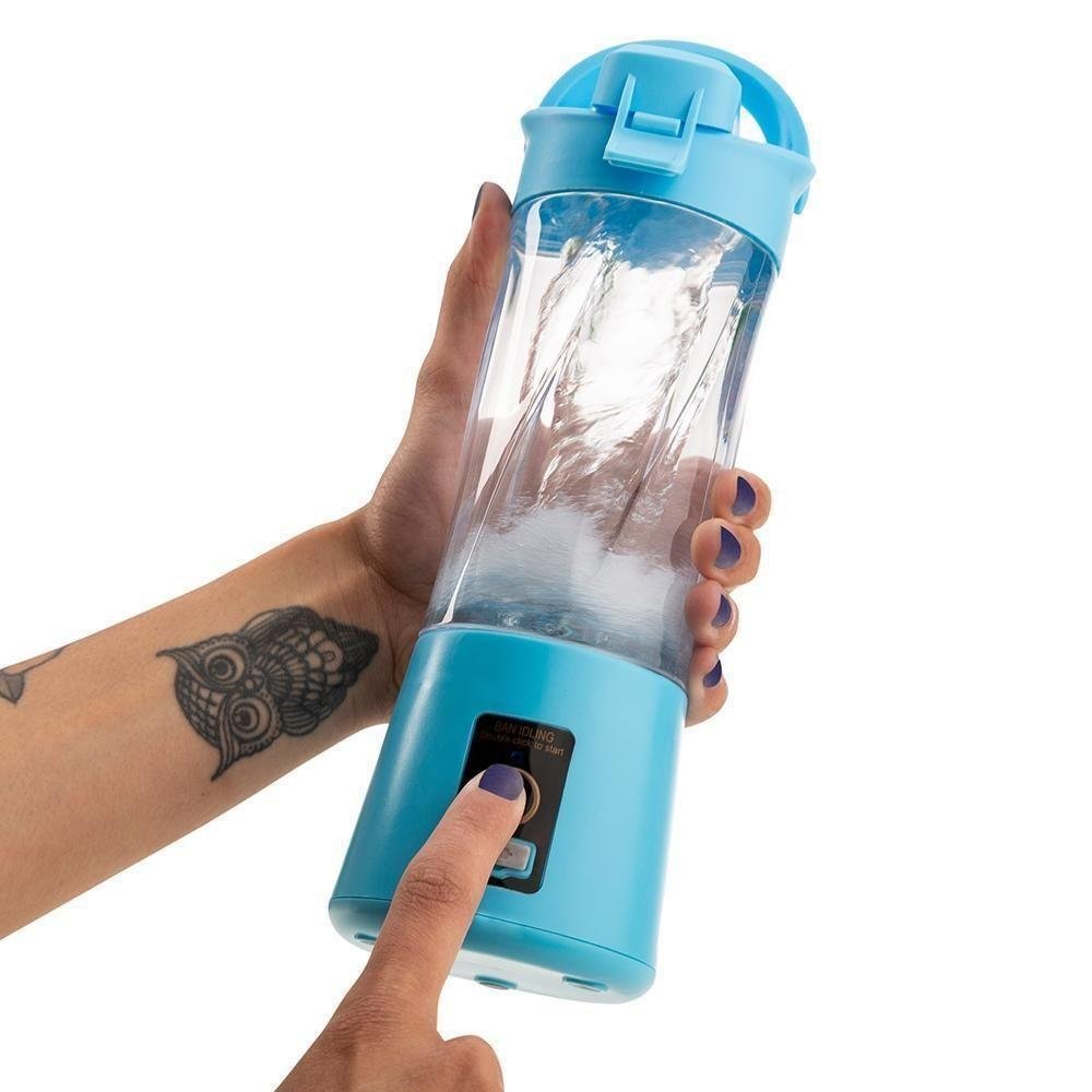 Mini Liquidificador Portátil Smart 380Ml Recarregável Preto - 2