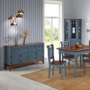 Ver imagem 2 de Conjunto Sala de Jantar e Cozinha Com 4 Cadeiras Madeira Maciça Cinza