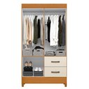 Ver imagem 4 de Guarda Roupa 4 Portas Roma com Espelho Cinamomo Off White