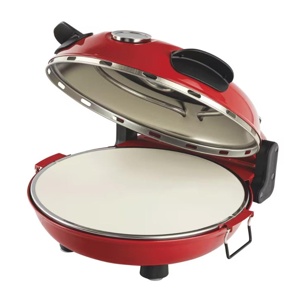 Forno para Pizza Vermelho 127v com Prato de Pizza Porcelana - 3