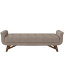 Ver imagem 5 de Puff Recamier Decorativo com Pés em Madeira 140 cm Itália P05 Veludo Bege - Lyam Decor