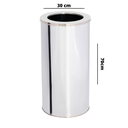 Ver imagem 2 de Lixeira em Aço Inox 50l Aro Redonda